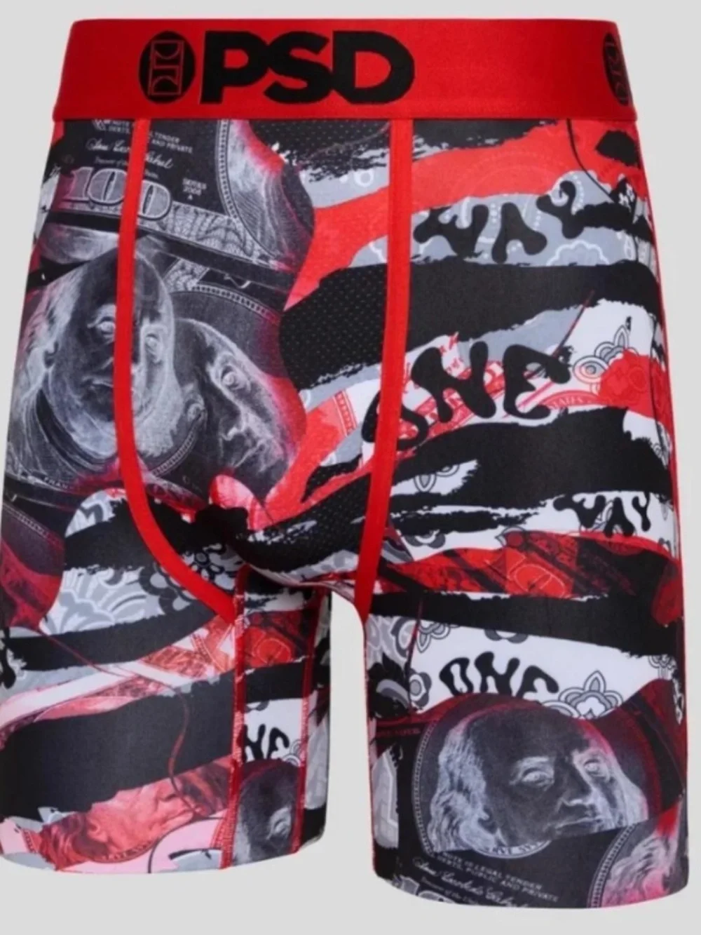 PSD 3 Pack Core Standard Boxer Briefs Money Thrash Black/Red Size Small NEW